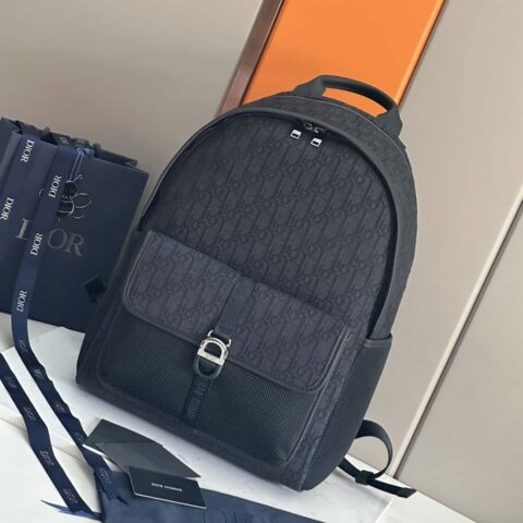  [顶级原单］ Dior迪奥Dior 8 双肩背包 型号.93383黑布 蓝布