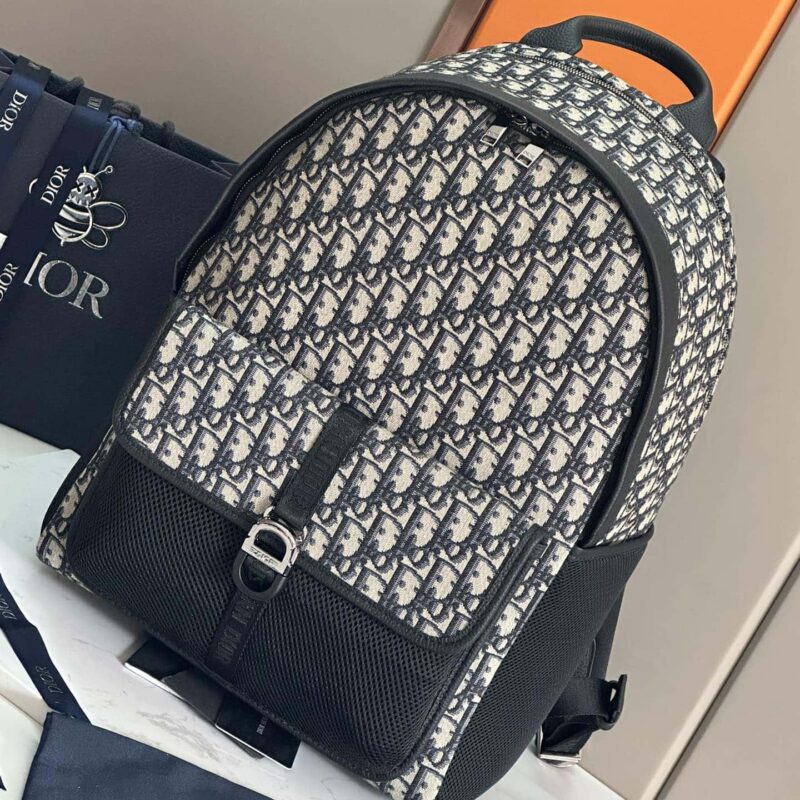  [顶级原单］ Dior迪奥Dior 8 双肩背包 型号.93383黑布 蓝布