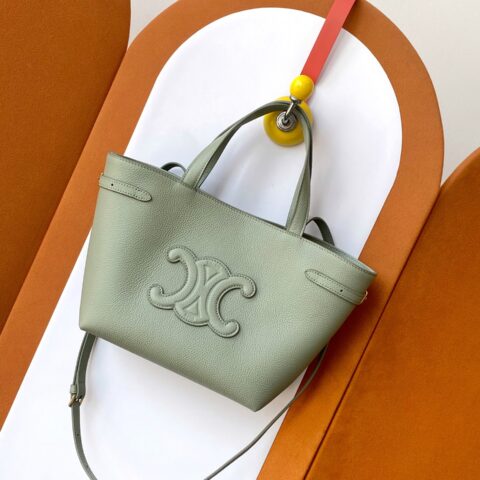 CELINE 最新秋冬CABAS ANAIS 粒面牛皮革手袋👜 小号 款号：118613