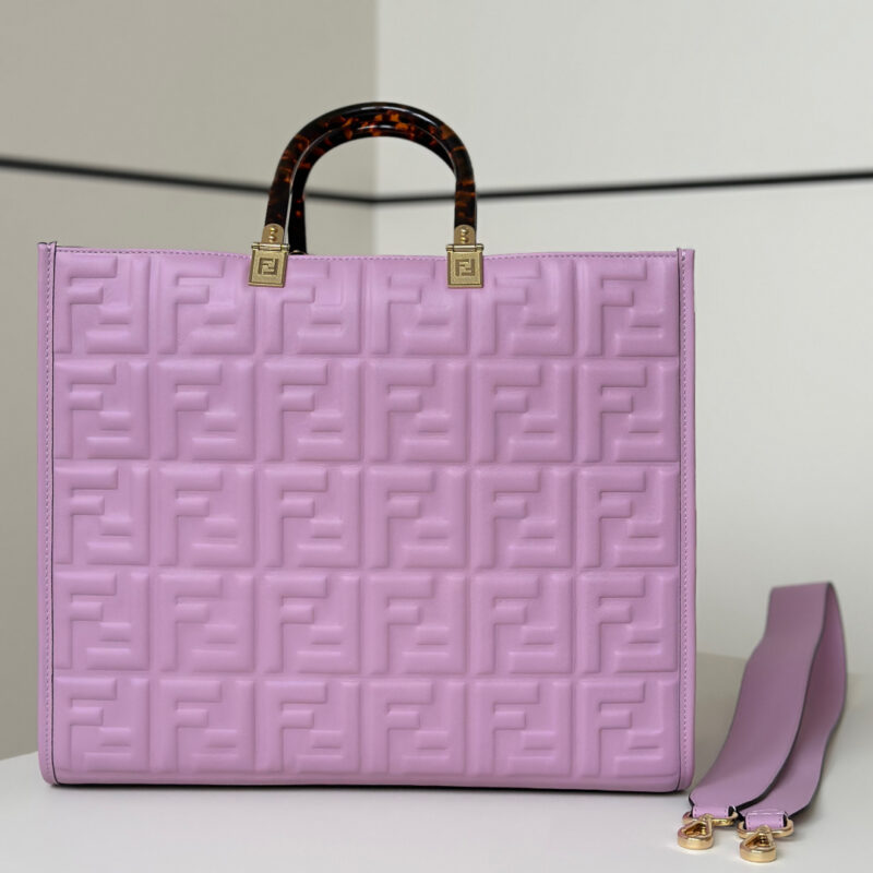 FENDI 牛皮搭配超高级琥珀手挽的购物袋 款号8597 L