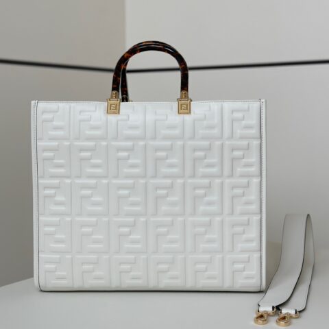FENDI 牛皮搭配超高级琥珀手挽的购物袋 款号8597 L