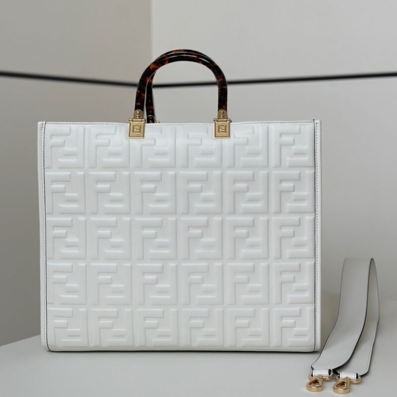 FENDI 牛皮搭配超高级琥珀手挽的购物袋 款号8597 L