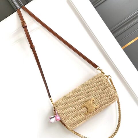 CELINE MULTIPOCHETTE植物材料袖珍包 编号：10M432