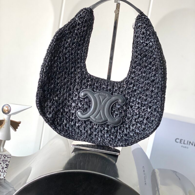CELINE  CLASSIC PANIER植物材料和牛皮革HOBO手袋 编号：112772