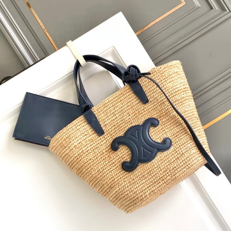 CELINE  TEEN 植物材料和牛皮革柔软经典提篮包 编号：115802