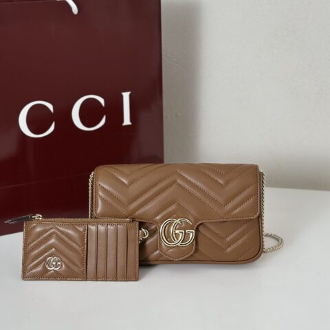 GUCCI 专柜品质，顶级原单货，实物实拍！款号751526新棕色