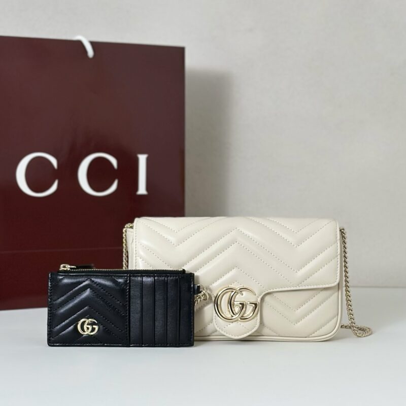 GUCCI 专柜品质，顶级原单货，实物实拍！款号751526白配克(浅金)
