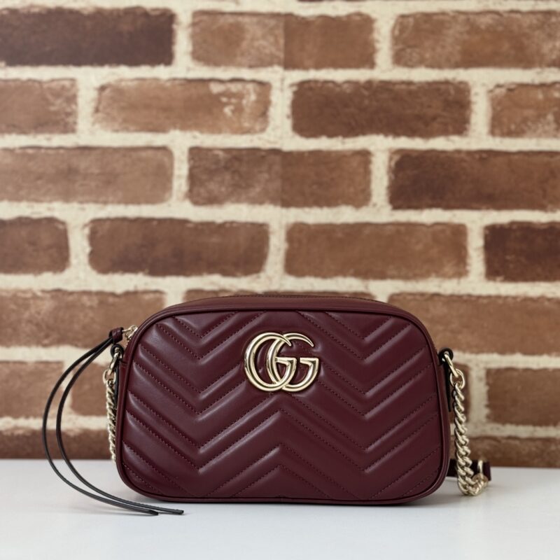 GUCCI 专柜品质，顶级原单货，实物实拍！款号447632酒红色