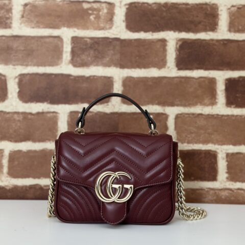 GUCCI 专柜品质，顶级原单货，实物实拍！811238酒红