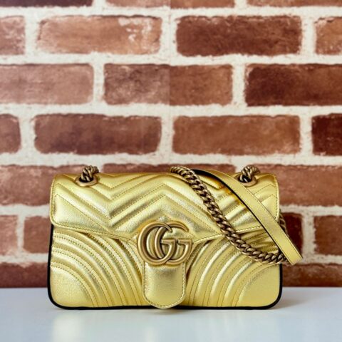 GUCCI 专柜品质，顶级原单货，实物实拍！款号443497金色