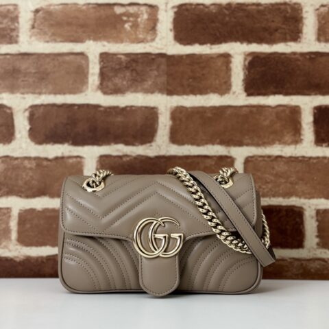 GUCCI 专柜品质，顶级原单货，实物实拍！446744灰褐色