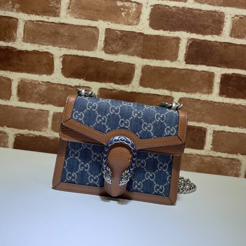 GUCCI 专柜品质，顶级原单货，实物实拍！小号酒神包～款号421970蓝牛仔