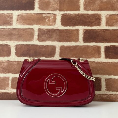 GUCCI 专柜品质，顶级原单货，实物实拍！款号815715酒红漆皮