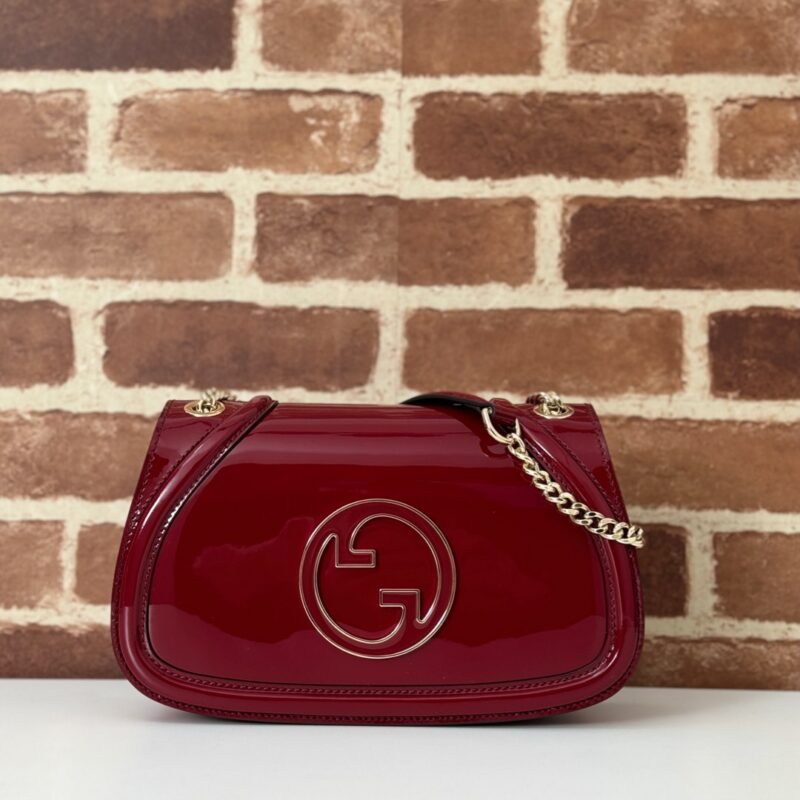 GUCCI 专柜品质，顶级原单货，实物实拍！款号815715酒红漆皮