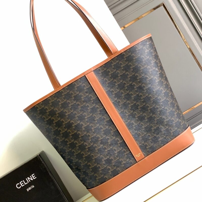 CELINE CABAS中号标志印花牛皮革手袋 编号:115072