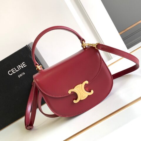 CELINE 23秋冬新品 Mini Besace光滑牛皮革凯旋门包 型号:10L033