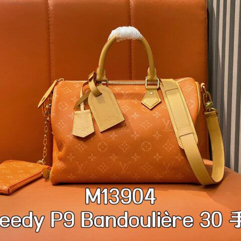 【原单精品】M13904 M27977心想事橙全皮枕头包 Speedy P9 Bandoulière 30 手袋