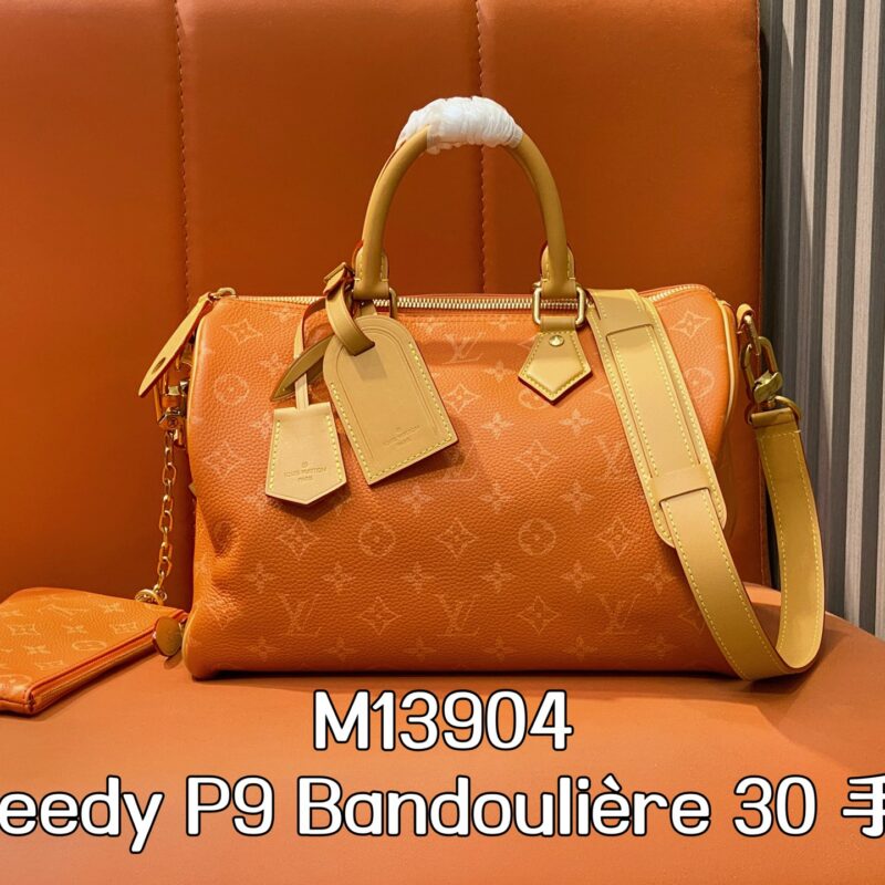 【原单精品】M13904 M27977心想事橙全皮枕头包 Speedy P9 Bandoulière 30 手袋