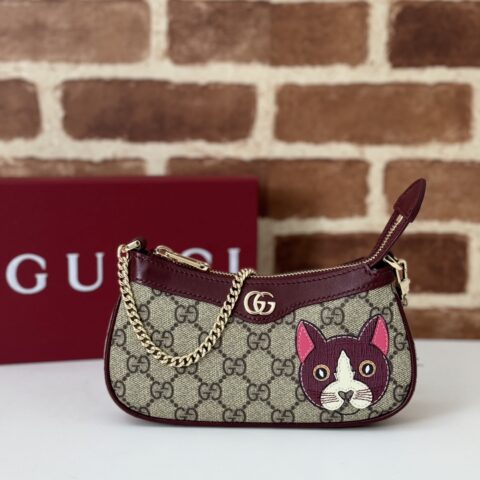 GUCCI 专柜品质，顶级原单货，实物实拍！款号818763啡胶/猫
