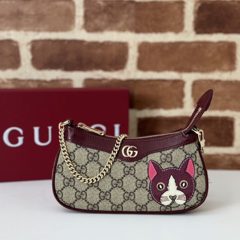 GUCCI 专柜品质，顶级原单货，实物实拍！款号818763啡胶/猫