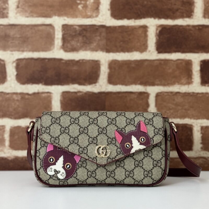 GUCCI 专柜品质，顶级原单货，实物实拍！款号818764啡胶/猫