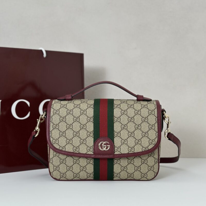 GUCCI 专柜品质，顶级原单货，实物实拍！款号836842啡胶/酒红
