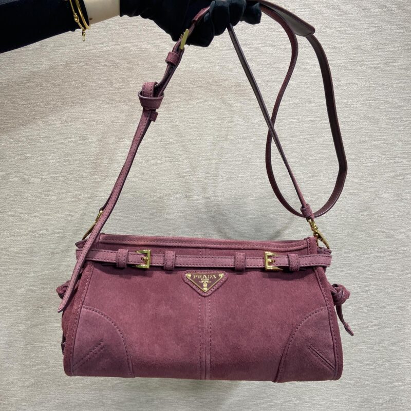 PRADA LusSolf麂皮🎉1BA215斜挎包