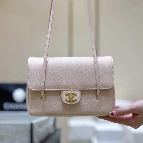 CHANEL 26P Preppy coco包王👜 AS6130粉色