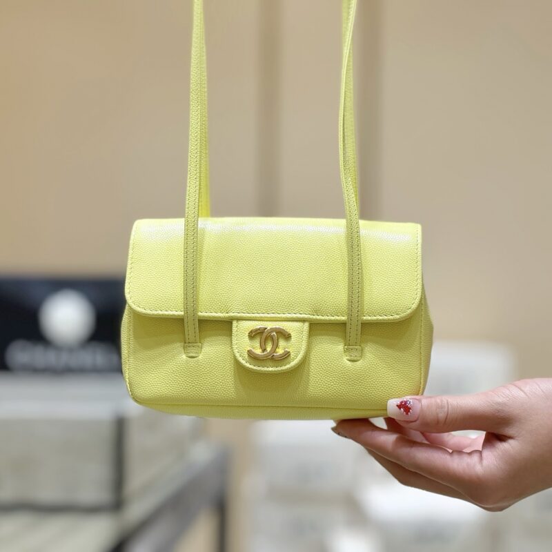 CHANEL  26P Preppy coco包王👜 AP5068黄色