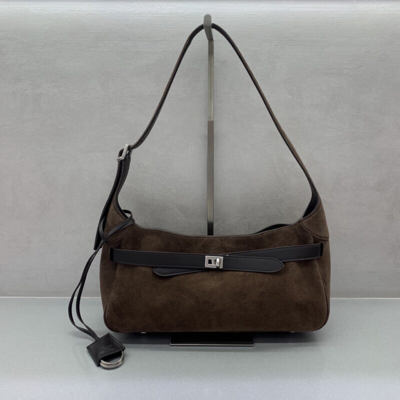Balenciaga 新款belair单肩包 款号:810680 麂皮深咖