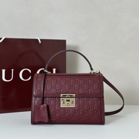 GUCCI 专柜品质，顶级原单货，实物实拍！款号838998酒红压字