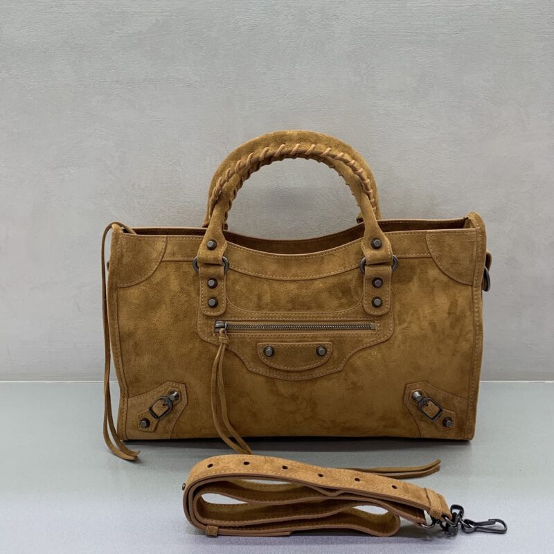 Balenciaga 最具标志性手袋Le City款号:115748磨砂驼色
