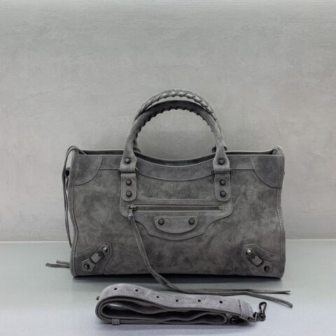 Balenciaga 最具标志性手袋Le City款号:115748磨砂灰色