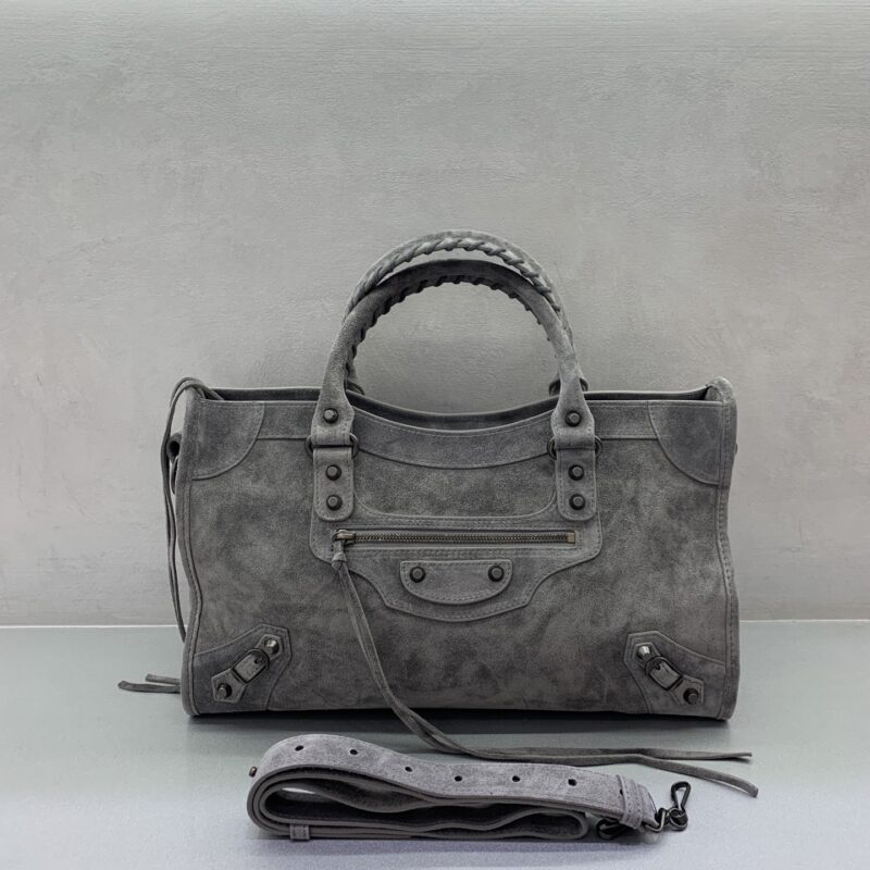 Balenciaga 最具标志性手袋Le City款号:115748磨砂灰色