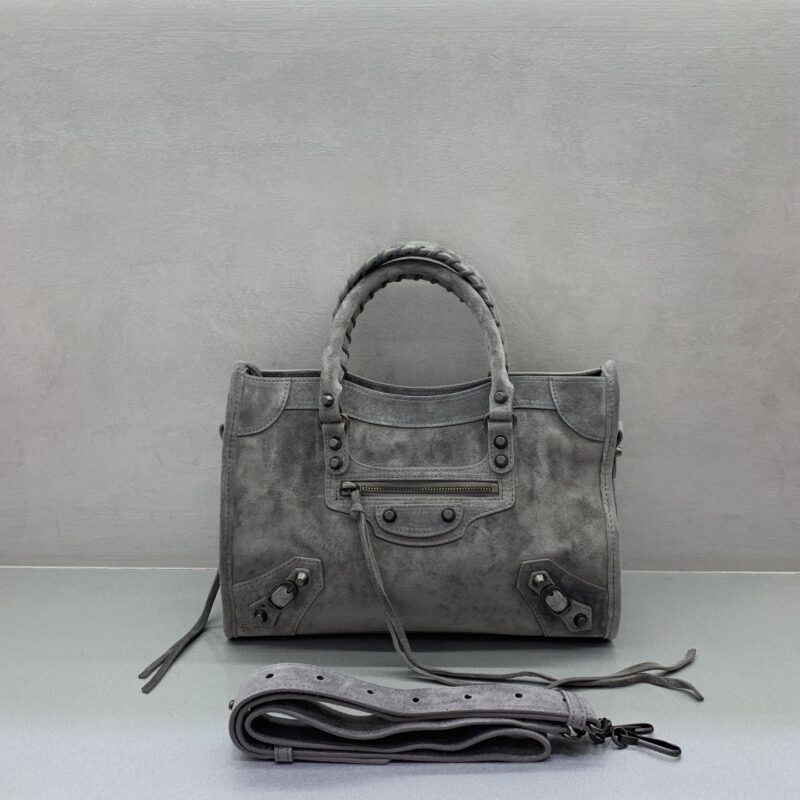 Balenciaga 最具标志性手袋Le City款号;084669磨砂灰色