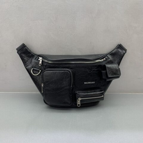 Balenciaga 机车系列多口袋腰包款号:703143