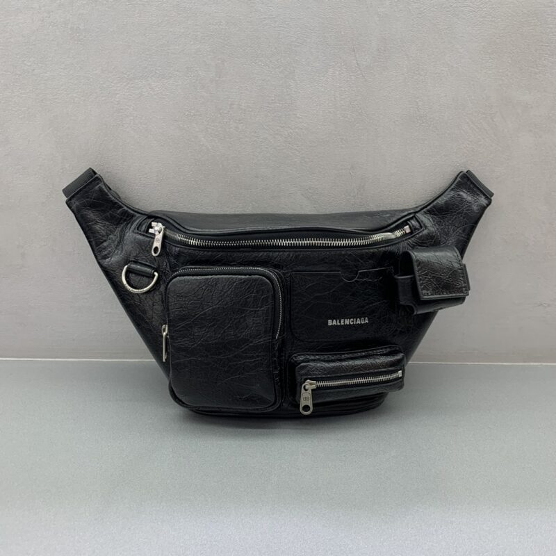 Balenciaga 机车系列多口袋腰包款号:703143