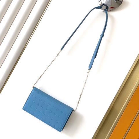 BVLGARI LOGO系列链带钱夹 291748蓝色