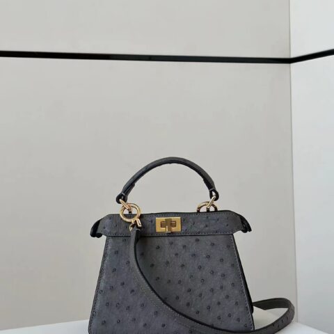 FENDI  ISeeU Petite 真鸵鸟皮手袋 款号 66801
