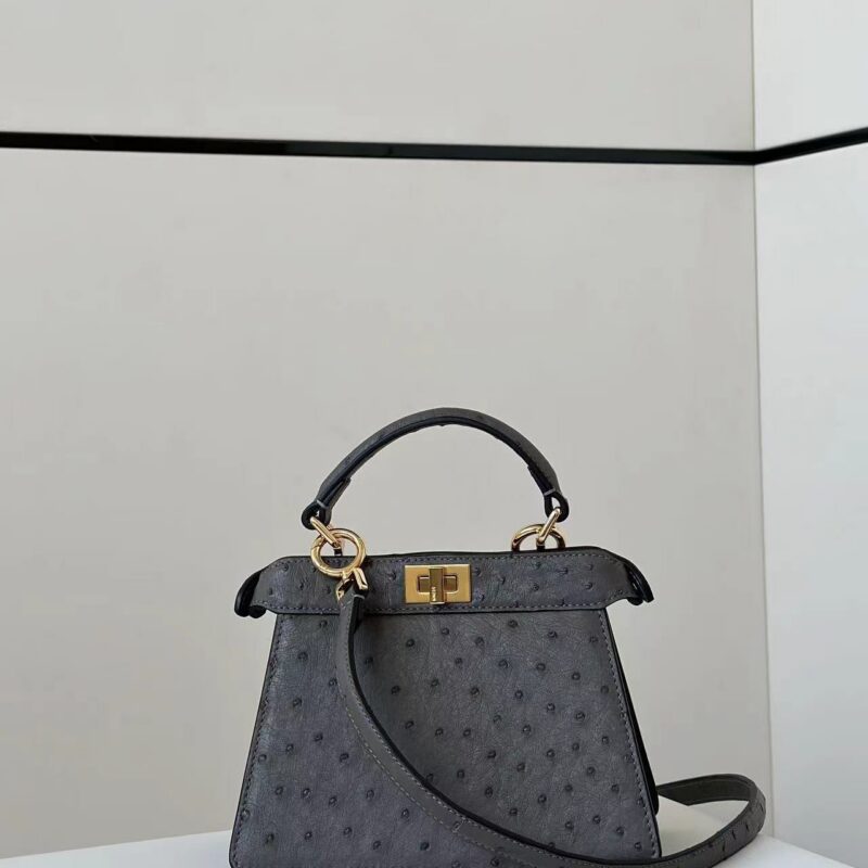 FENDI  ISeeU Petite 真鸵鸟皮手袋 款号 66801