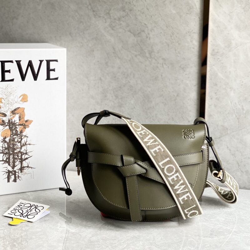 LOEWE 升级版字母寛肩带马鞍包GateDual手袋 0671