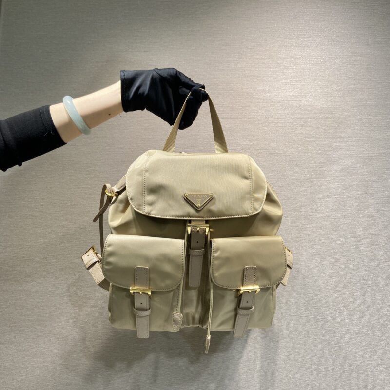 PRADA 金扣经典背包 1BZ677金色五金