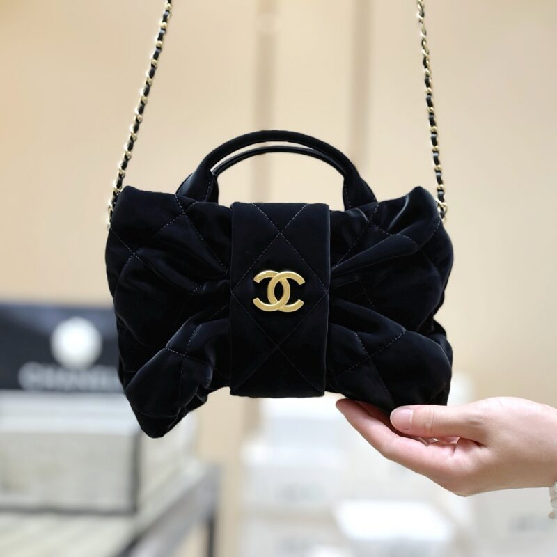 CHANEL 25K 走秀款丝绒蝴蝶结包👜AS5849