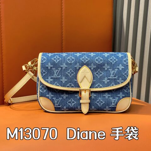 【原单精品】M13070蓝色 丹宁牛仔法棍包 新款 Diane 手袋
