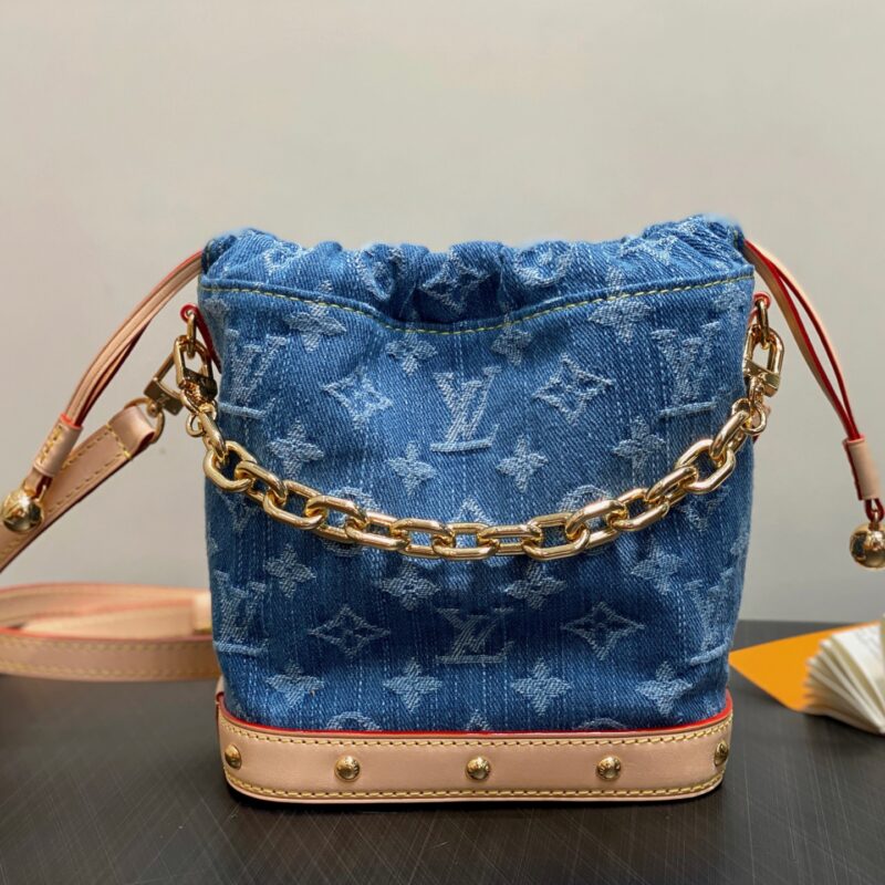 【原单精品】M83043蓝色 丹宁牛仔链条包水桶包 当季新款 NANO NOÉ 水桶包