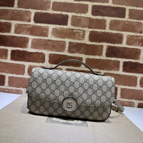 GUCCI 专柜品质，顶级原单货，实物实拍！款号739721啡PVC/啡皮