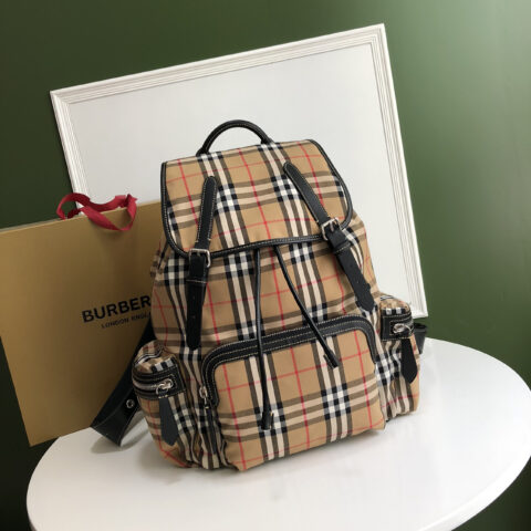 Burberry B家Vintage格纹双肩包