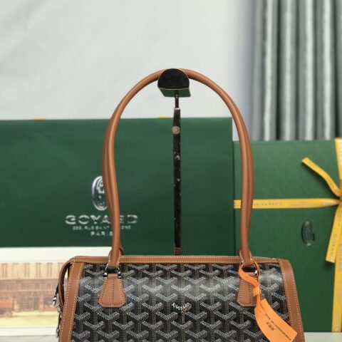 goyard戈雅 狗牙bonbonniere法棍包 020259 棕色