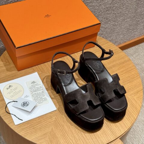 HERMES Jam 30凉鞋 颜色/Colour:乌木棕/Ebene