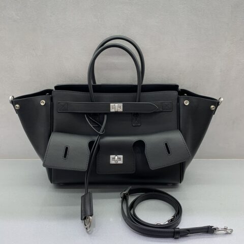Balenciaga Bel Air 秀款手袋 【小号黑色银扣】款号:789891